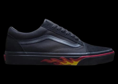Vans Old Skool Black Flame Wall