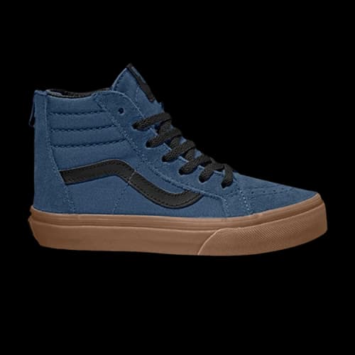 Vans Sk8-Hi Zip Kids 'Gum Outsole - Dark Denim'