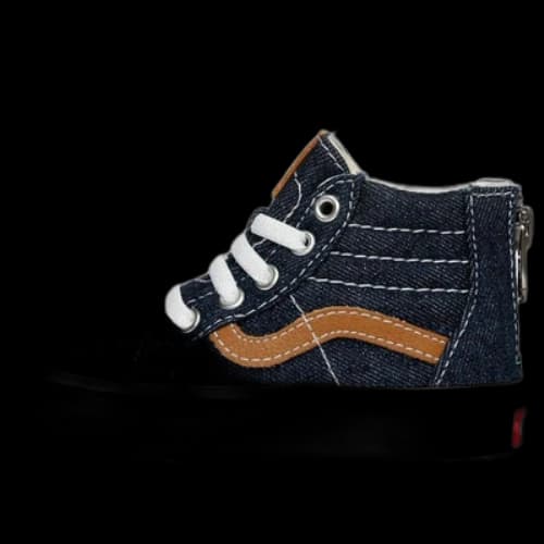(TD) Vans SK8-Hi Zip Denim Shoes 'Navy Brown'