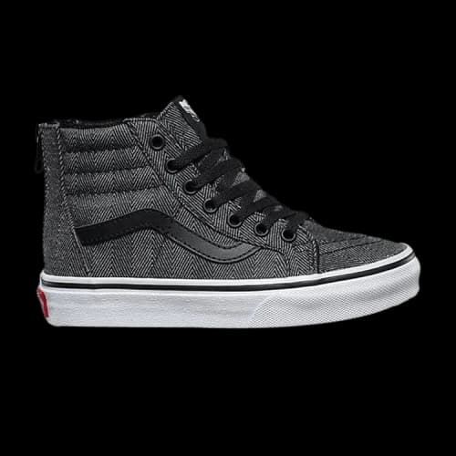 Vans Sk8-Hi Zip Toddler 'Oversized Herringbone - Black'