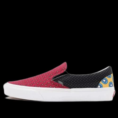 Vans Slip-On Breathable Wear-Resistant Non-Slip Low Top Casual Skate Shoes Unisex Red Blue