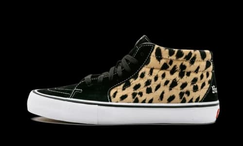 Vans Sk8-Mid Supreme Velvet Leopard Black