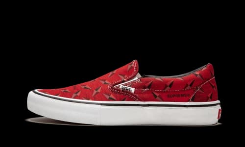 Vans Supreme x Classic Slip-On Pro 'Diamond Plate Red'