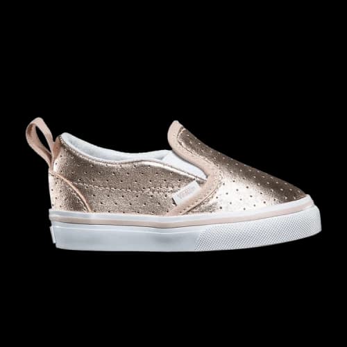 Vans Slip-On V Toddler 'Perf Leather - Rose Gold'