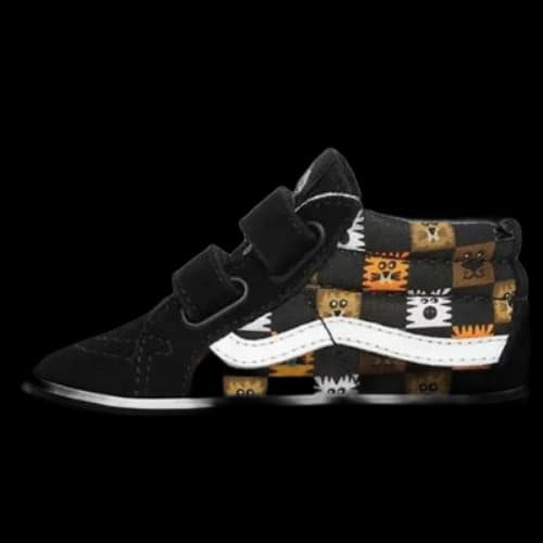 Vans Animal Checkerboard SK8-Mid Toddler Black/White