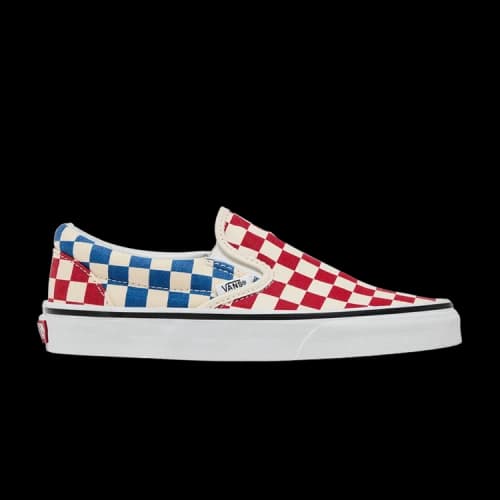 Vans Classic Slip-On Checkerboard Red Blue