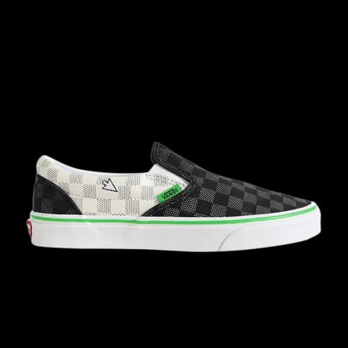 Slip-On 'Vanscii - Black White Green'