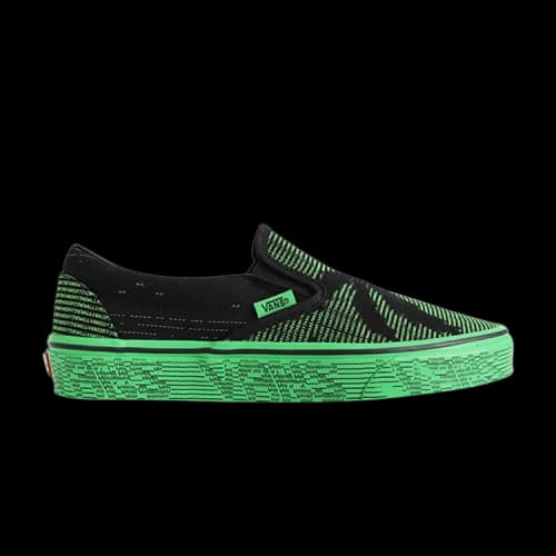 Vans Unisex Classic Slip-On Sneakers Black/Green