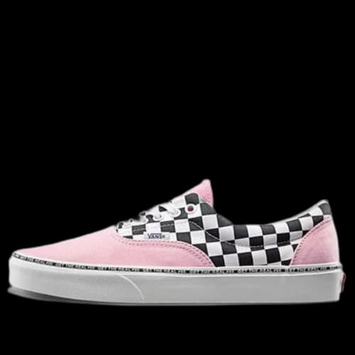 Vans Era Retro Casual Skate Shoes Unisex Pink Grid