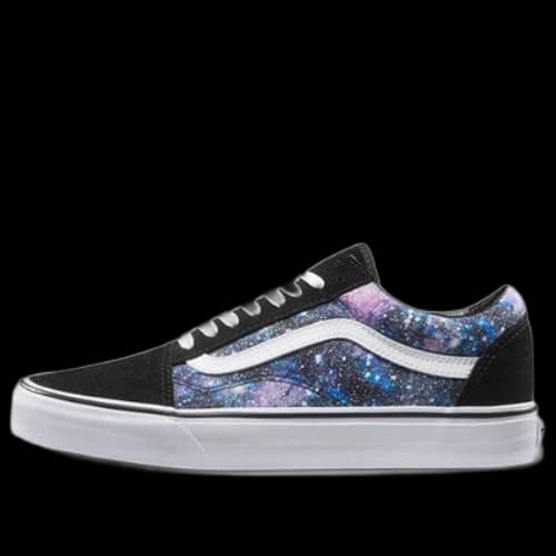 Vans Old Skool Star Print Skate Shoes Multi-Color Black