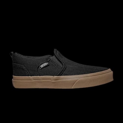 Vans Asher Kids 'Herringbone - Black Gum'