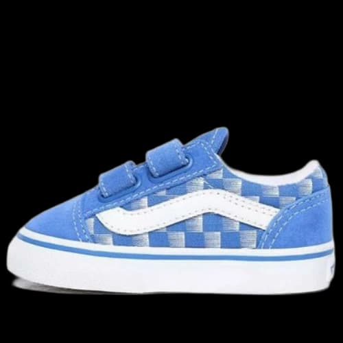 Vans Edge Old Skool V Toddles/Infants Blue/White Chess Board