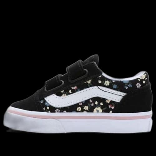 (TD) Vans Old Skool Floral Shoes 'Black White'