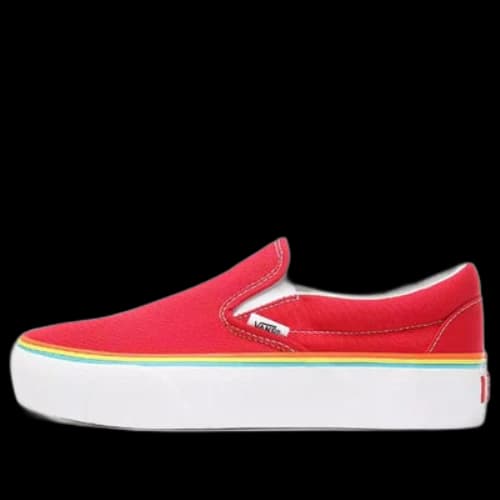 Vans Suede Outsole Classic Slip-on Platform Red/White