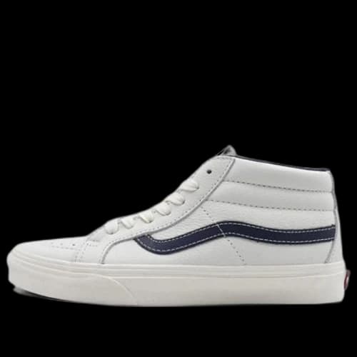 Vans Sk8-Mid Mid-Top Casual Skate Shoes Unisex White Blue