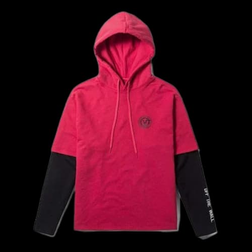 Vans Red Black Colorblock Alphabet Printing Couple Style Red