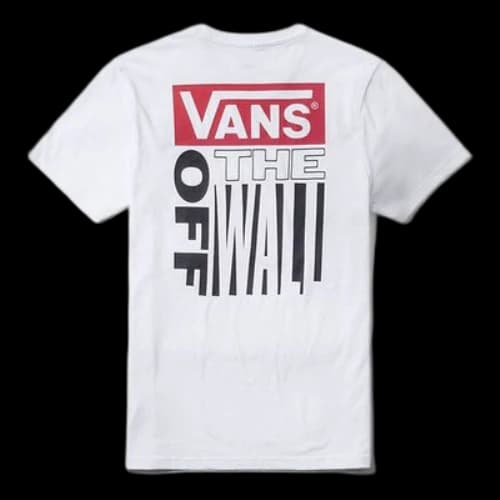 Vans Back Large Logo Printing Short Sleeve White