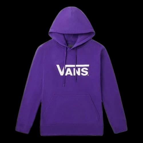 Vans Classic Fleece Lined hooded Pullover Couple Style Purple