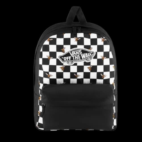 Vans Realm Bee Checkerboard Backpack 'Black White'