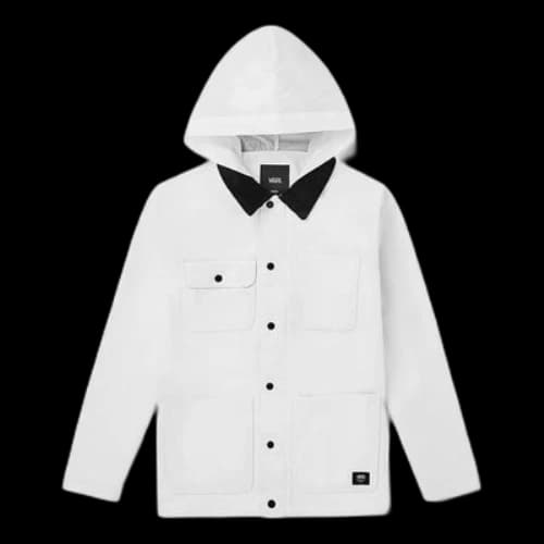 Vans Solid Color Multiple Pockets Cargo Jacket White