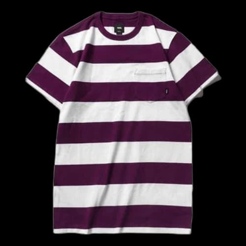 Vans Colorblock Stripe Casual Short Sleeve Purple White Stripe 'Dark Purple White'