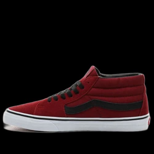 Vans SK8-Mid Mid-Top Retro Skate Shoes Unisex Black Red