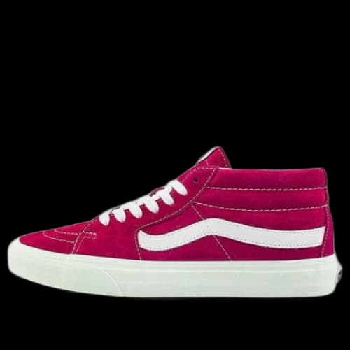 Vans SK8-Mid Mid Tops Casual Skateboarding Shoes Unisex Red Rose