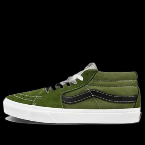 Vans Sk8-Mid Low Top skate shoes Unisex dark green