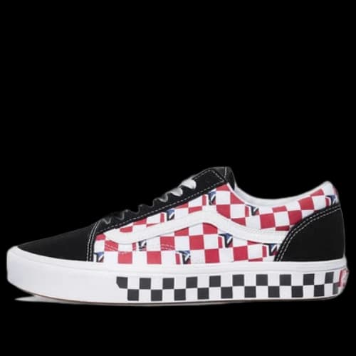 Vans Comfycush Old Skool Dimension In Checkerboard 'Black Red Blue'