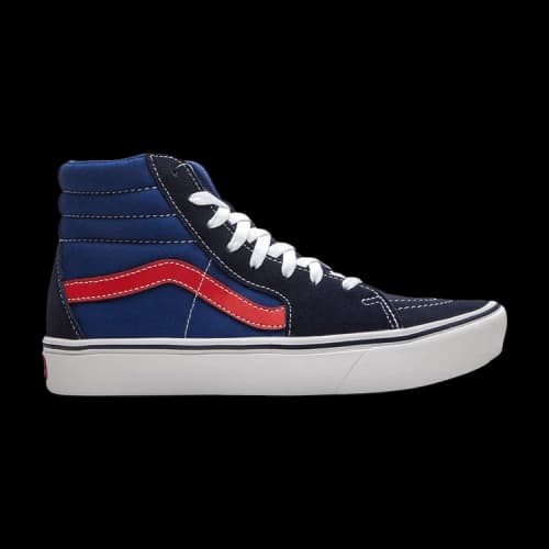 Vans ComfyCush Sk8-Hi Tri Tone Dress Blue Red
