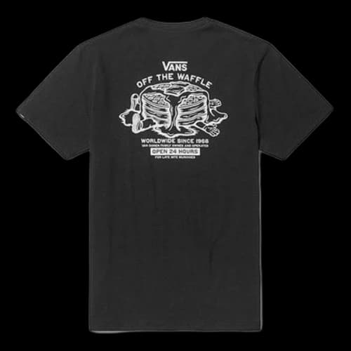 Vans Off The Waffle Printing Round Neck Short Sleeve Black