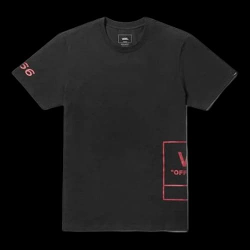 Vans Large Logo Printing Casual Short Sleeve Couple Style Black