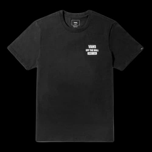 Vans Unisex Logo Printing Round-neck Tee Black