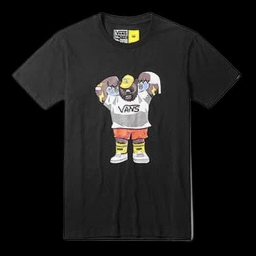 Vans Series Bear logo Short Sleeve Couple Style Black
