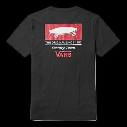 Vans Skateboard Printing Short Sleeve Couple Style Black