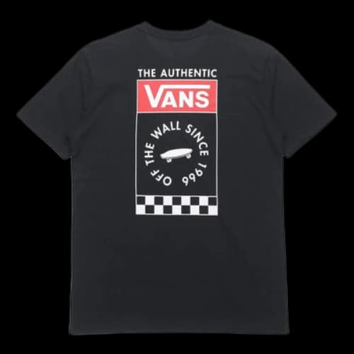 Vans Skateboard Grid Alphabet Printing Short Sleeve Black (Women's)