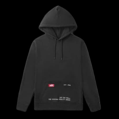 Vans Sleeve Alphabet Logo Sports Loose Couple Style Black