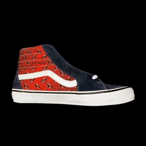 Vans Supreme x Sk8-Hi Pro 'Diamond Plate Navy Red'