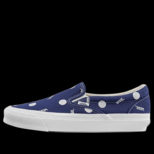 Vans OG Classic Slip-on LX Low Top Casual Skateboarding Shoes Unisex White Blue