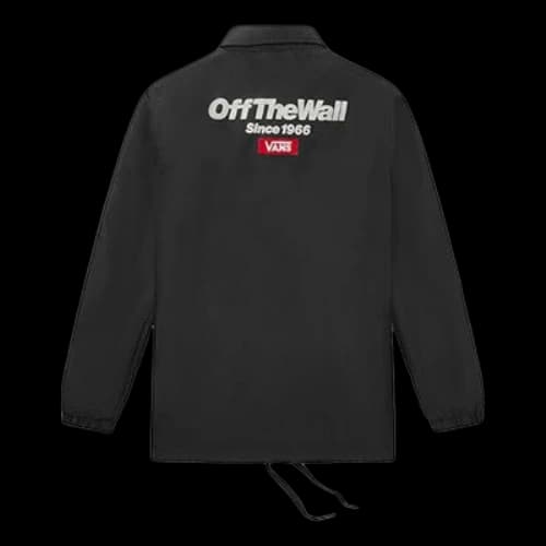 Vans Back Alphabet Logo Printing Jacket Couple Style Black