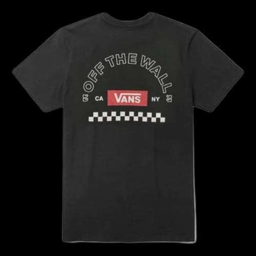 Vans Alphabet Logo Casual Sports Short Sleeve Black