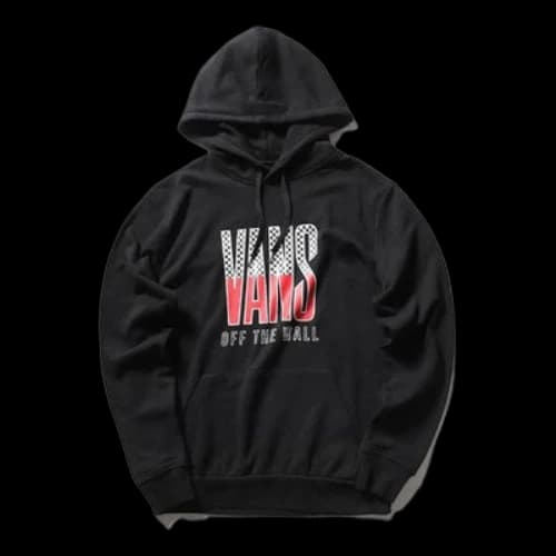 Vans Alphabet Pattern Pullover Couple Style Black