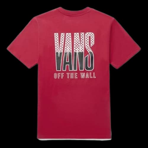 Vans Back Large logo Printing Athleisure Casual Sports Short Sleeve Couple Style Red