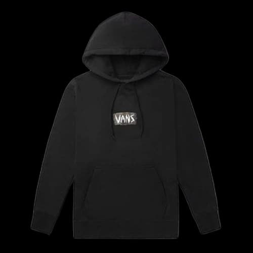 Vans Back Printing Pullover hooded Fleece Lined Black