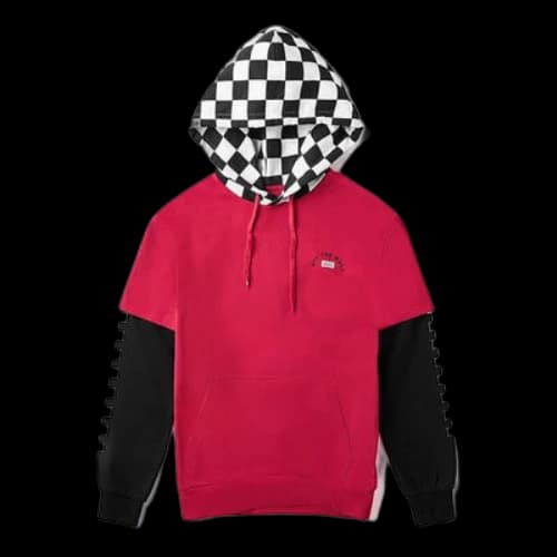 Vans False Two-piece Hoodie 'Red White Black' (Women's)