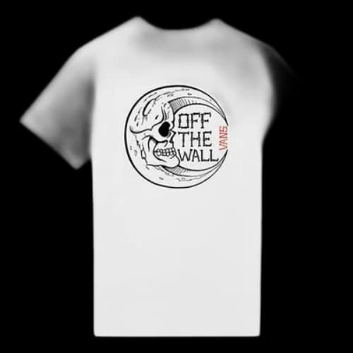 Vans Back Skeleton Printing Short Sleeve White (Women's)
