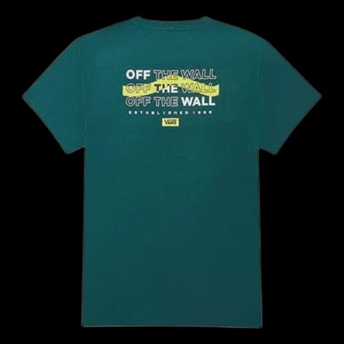 Vans Alphabet Printing Casual Short Sleeve Couple Style Green