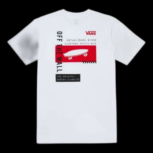 Vans SS20 Skateboard Logo Printing Short Sleeve White (Women's)