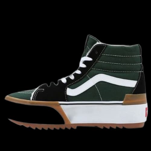 Vans Sk8-Hi Stacked High Top Shoes 'Green White' (Women's)
