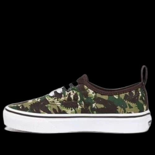 Vans Animal Camo Elastic Lace Authentic Kids Camouflage Green